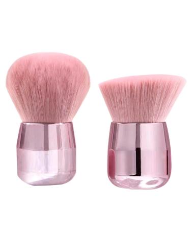 Makeup Powder Brushes Set Face Professional Mushroom Head Large Mineral Rose Gold 2PCS