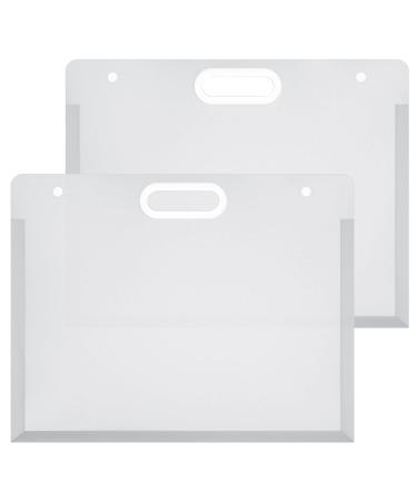Art Portfolio Bags 17.32 x 14.17 Inches 2 Pieces Portfolio Folder for Artwork Storage Box for Artwork Kids Keepsake Portfolio with Handles Waterproof Kids Portfolio Bag for Kid's Artwork Keepsakes