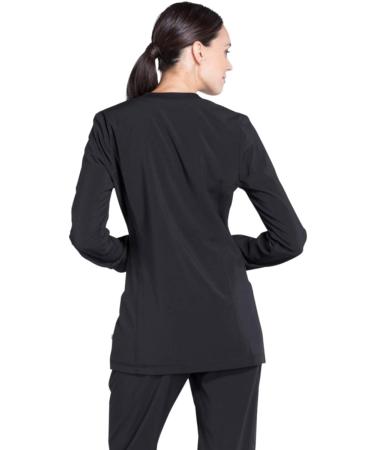 Cherokee Infinity CK370A XL Black Zip Front Women's Scrub Jacket | 4-Way Stretch, Lightweight, Superior Performance & Comfort - Buy Online on SooperMarket.com