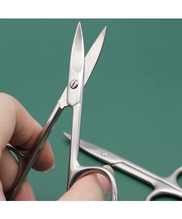 Stainless Steel Cuticle Scissors Eyebrow Trimmer Scissors Nail Scissors Premium Manicure Scissors for Manicure Pedicure Eyebrows Beard - Buy Online on SooperMarket.com