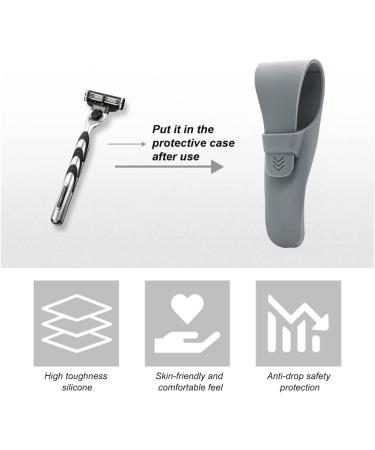 Portable Razor Case - Travel-Friendly Protective Cover | 2 PCs Silicone Razor Travel Case (Black & Gray) - Perfect for Safe Shaving on the Go - Buy Online on SooperMarket.com