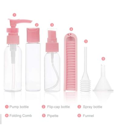 ANKROYU Travel Bottle Set Leak Proof Shampoo Liquid Squeeze Bottle Refillable Cosmetic Container for Shampoo/Body Wash/Lotion(6 Sets-A) 6 Sets A - Buy Online on SooperMarket.com