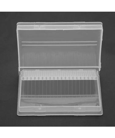 FILFEEL Nail Drill Bit Storage Box - 20 Slots Clear Plastic Detachable Case for Nail Art & Manicure Accessories - Buy Online on SooperMarket.com