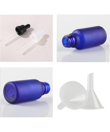Zeoabsy 6 Pack 20ml Frosted Blue Glass Pipette Bottles Empty Essential Oil & Aromatherapy Drip Bottles with White Lock Pipette Ring  - Buy Online on SooperMarket.com