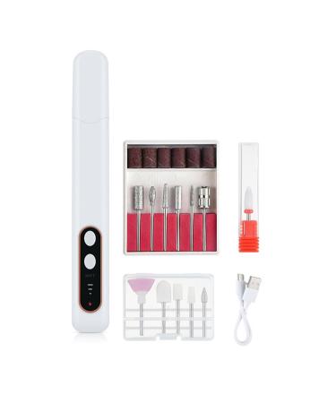 BYCUFF Nail Polishing Drill Electric LED Light 3 Gears Nail Drill for Home