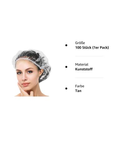 Buy Disposable Waterproof Shower Hoods - 100 Transparent Plastic Hair Protection Caps for Salon Spa & Travel - Buy Online on SooperMarket.com