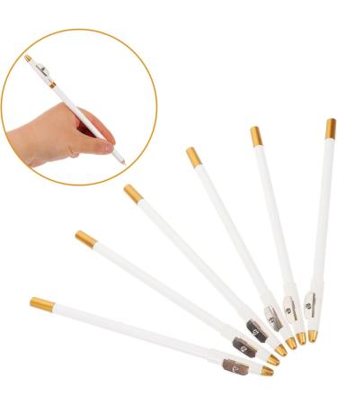 Gogogmee 12pcs Eyebrow Pencil Sharpener Women Eyebrow Pencil Makeup Brow Pencil Eyeliner Pencil White Wooden - Buy Online on SooperMarket.com