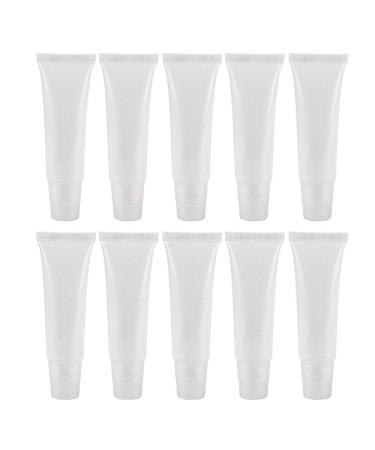 Lip Balm Tube 10ml Refillable Clear Empty Tube for Lip Gloss Balm Cosmetic Container Travel Makeup Accessories