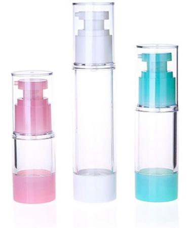 Lurrose Vacuum Container 3PCS 15/30/50ml Airless Pump Bottles Press Pump Cosmetics Container Essence Cleanser Emulsion Storage Dispenser for Travel Travel Spray Bottle Green - Buy Online on SooperMarket.com