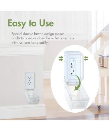 EUDEMON Baby Safety Electrical Outlet Cover Box - Childproof Large Plug Cover (Transparent) - Buy Online on SooperMarket.com