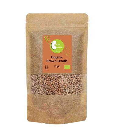Organic Brown Lentils -Certified Organic- by Busy Beans Organic (2kg)