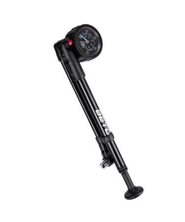 BETO High Pressure Shock Pump - (400 PSI Max) MTB Bike Shock Pump for Fork & Rear Suspension with No-Loss Schrader Valve