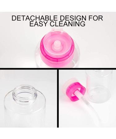 Nail Polish Remover Dispenser Empty Clear Push Down Bottle Plastic Pump Liquid Container Rosy 180ml Nail Polish Remover Dispenser Makeup Remover Dispenser Nail Polish Remover Liquid Bottle Nail - Buy Online on SooperMarket.com