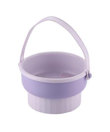 Sharplace Makeup Brush Cleaner Cleaning Tool for Brushes Portable Washing Tool Washing Cosmetic Brushes Cleaner with Holder Violet