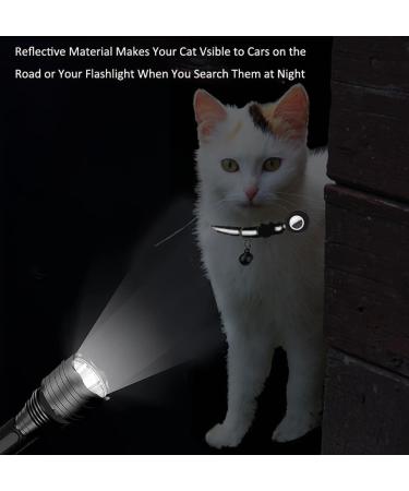 Hepplly Reflecting Airtag Cat Neck Band with Bell & Holder - Safe & Stylish Kitten Collar (Hellblau) | International Shipping Available - Buy Online on SooperMarket.com