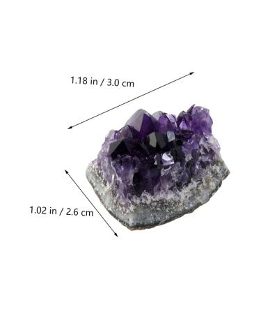 PRETYZOOM Purple Ornament 2pcs Amethyst Cluster Chips Rock Amethyst Gravel Geode Natural Crystal Adornment Irregular Fluorite - Buy Online on SooperMarket.com