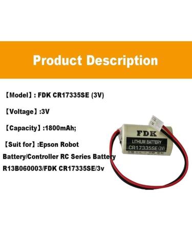 Buy 10 Pack FDK CR17335SE 3V PLC Battery for Epson RC Series - High Performance & Reliable Power Supply - Buy Online on SooperMarket.com
