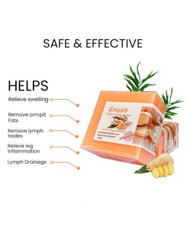 Organic Ginger Soap - Moisturizing Deep Clean, Lymphatic Detox, All Natural Bar Soap for Women Men - Buy Online on SooperMarket.com