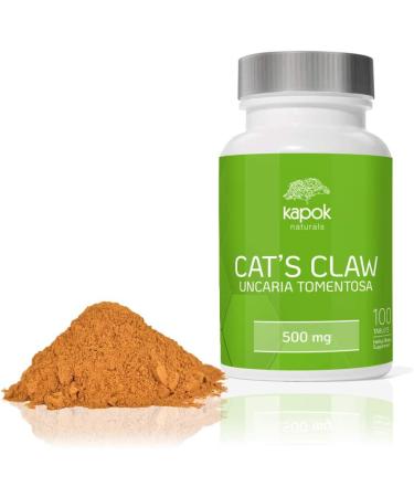 Kapok Naturals Cat's Claw 500mg Capsules - Joint Inflammation & Pain Relief - Digestive Support & Immune Booster - 100 Tablets - Buy Online on SooperMarket.com