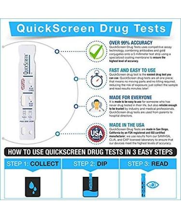 QuickScreen 1 Panel Opiates OPI Drug Test (25 Tests) - Fast & Accurate Screening - Buy Online on SooperMarket.com