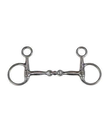 Royal Steel Anatomic Baucher snaffle double-jointed stainless steel Baucher bit three-part B-bit mouthpiece 13 mm 12.5 cm