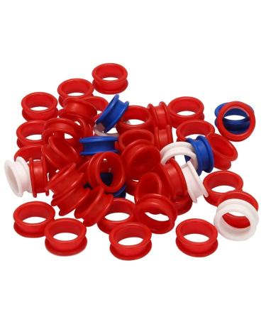Dacvgog 50 Pieces Silicone Rings for Any Insert a Scissors Styling Tools Hair Cutting Accessories Mix Colours