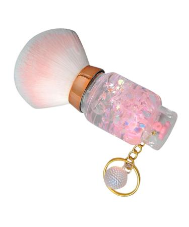 Mikinona Nail Dust Brush Small Brush for Makeup Facial Makeup Brush Loose Powder Brush Women Makeup Brush Blush Brush for Women Makeup Powder Brush Highlighter Brush Pink Cosmetic Miss Tool 9.00X3.50X3.50CM Pink