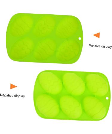 MAGICLULU 1pc Easter Egg Cake Mold Silicone Egg Molds Easter Candle Cake Mould Home DIY Baking Silicone Fondant Silcone Molds Candy Molds Biscuits Mold Muffin 3D Silica Gel Decorations 26.5X16.5CM Green - Buy Online on SooperMarket.com