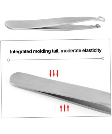Nose Hair Tweezers Stainless Steel Round Tip Face Hair Remover Eyelash Eyebrow Tweezers Manicure Tackle - Buy Online on SooperMarket.com