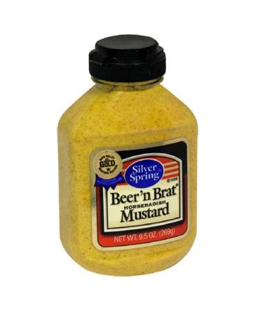 Silver Springs Mustard, Beer 'n Brat, 9.5-Ounce Squeeze Bottles (Pack of 9)