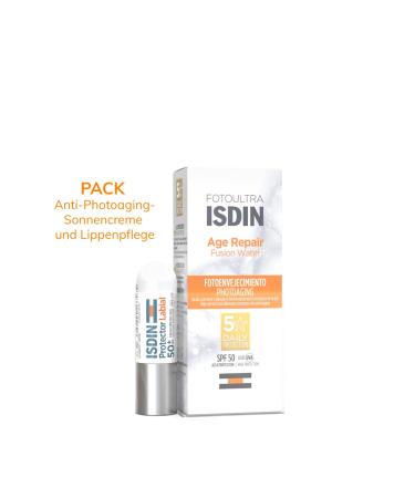 ISDIN PACK FUSION Fotion PhotoUltra Age Repair LSF 50 - Ultra-Light Tinted Sunscreen & SPF 30 Lip Balm for Youthful Skin - 50ml - Buy Online on SooperMarket.com