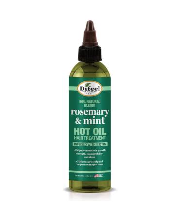 Difeel Rosemary and Mint Hot Oil Hair Treatment with Biotin 8 oz. - Hot Oil Treatment for Dry and Damaged Hair made with Natural Rosemary Oil for Hair Growth