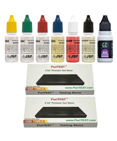 Gold Silver Jewelry Tester Appraisal Kit 10K 14K 18K 22K 24K Platinum Palladium Test Precious Metals 999 925 Scrap
