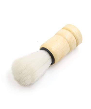 Ruilogod 9.5cm Length Imitated Bristle Handle Men Barber Hair Beard Clean Face Washing Brush Tool