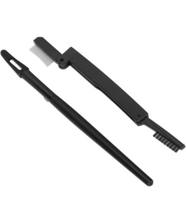 Verdant Touch Folding Eyelash Comb Silicone Eyeliner with Folding Eyelash Comb Black Ergonomic Handle Makeup Tool - Buy Online on SooperMarket.com