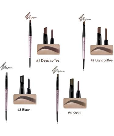 miduoidn Smudge-Proof Eyebrow Pencil Handheld Dual Head Sweatproof Eye Brow Filling Pen Women Party Cosmetics Birthday Gifts Khaki - Buy Online on SooperMarket.com