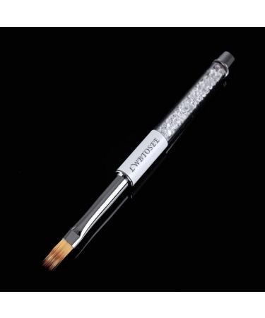 LWBTOSEE 2pcs Ombre Nail Brush Set - Rhinestone Handle Gradient Painting UV Gel Pen for Manicure Art - Black & White - Buy Online on SooperMarket.com
