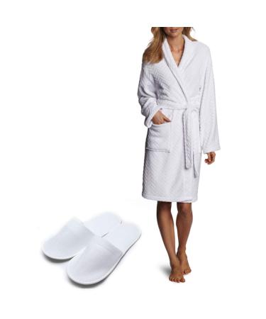 24 Pairs Cotton Velvet Closed Toe Spa Slippers - Disposable, Fit for US Men Size 10 and Women Size 11 - Perfect for Hotels, Homes, and Guests - Buy Online on SooperMarket.com
