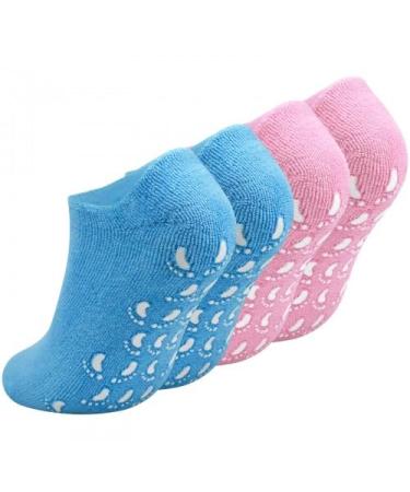 Cozlly 2 pair of gel socks socks gel foot spa socks foot care gel socks for women and men moisturizing socks overnight foot mask socks moisturizing foot care