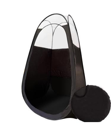 KobbTan Large Deluxe Spray Tanning Pop Up Tent in 1/3 Clear Black Portable Mobile Tan Booth With Carry Case