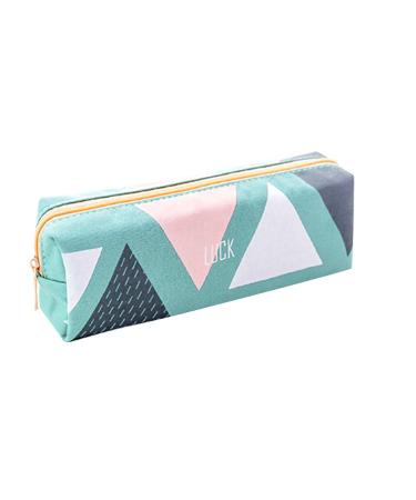Ispchen M ppchen Zipper stationery student art and wise geometric row canvas Bleit pag large capacity spring pencil case green disposable green