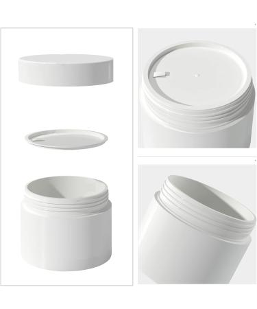 Zeoabsy 4-Piece 30ml Thick Shine White Round Plastic Crucibles with Screw Caps - Perfect for Ointments Lip Balm and Cosmetic Creams | Includes 4 Spatulas - Buy Online on SooperMarket.com