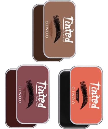 Eyebrow Soap Kit Long Lasting Eyebrow Shaping Wax with Brow Trimmer Brush Brown - Buy Online on SooperMarket.com