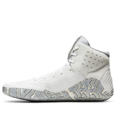 ASICS Men's Aggressor 4 Wrestling Shoes 12 White/Pure Silver