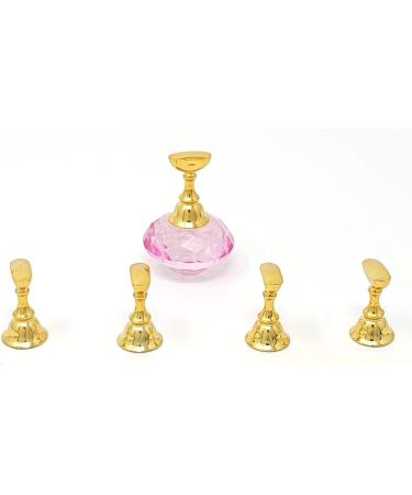 Kiara World Magnetic Nail Art Tips Stand Crystal Base Alloy Holders Manicure Set Practice Holder Salon Tool DIY (Pink) - Buy Online on SooperMarket.com
