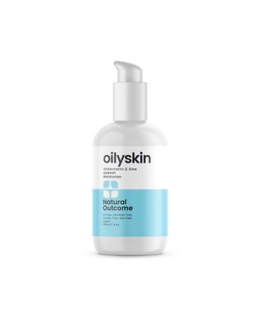 natural outcome Oily Skin Moisturizer | Oil Free Daily Facial Moisturizer Gel w/Hyaluronic Acid | Watermelon & Aloe Vera Hydrating Face Lotion | Non-Greasy Lotion for Oily Skin Types | 4 oz