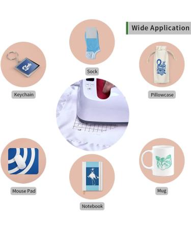FANGZHIDI Infusible Transfer Ink Sheets 12 pcs Blue Solid Color Bundle - Pre-Printed Sublimation Paper for T-Shirt and Mug - Buy Online on SooperMarket.com