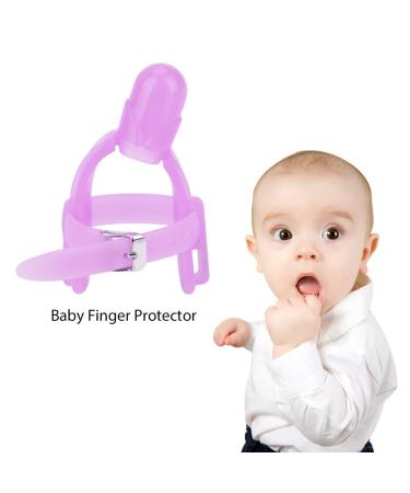 Adjustable Thumb Sucking Finger Protector for Babies & Toddlers - Silicone Teething Ring in Purple - Buy Online on SooperMarket.com