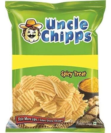 Uncle Chipps Potato Chips 50g (Pack of 6) | Classic Indian Snack with Irresistible Crunch | Spicy Treat | On-the-Go Snacking