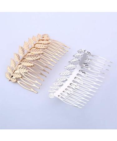 Minkissy 3-Piece Wedding Hairpin Set - Decorative Leaf Bride Accessories in Gold Silver & Rose Gold - Buy Online on SooperMarket.com